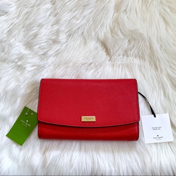 Kate Spade Laurel Way Hot Chili Addison Wallet Bag - Picture 2 of 8